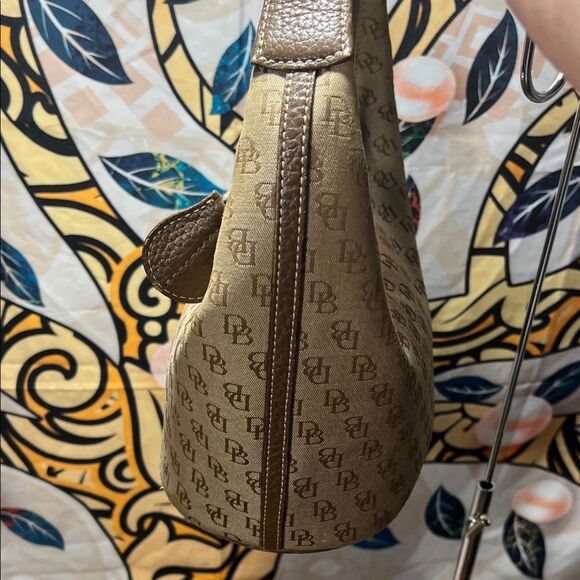 Dooney & Bourke Tan Mini Monogram Hobo Bag - Picture 5 of 14